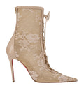 Sexy Sheer Bottes en dentelle à talons hauts