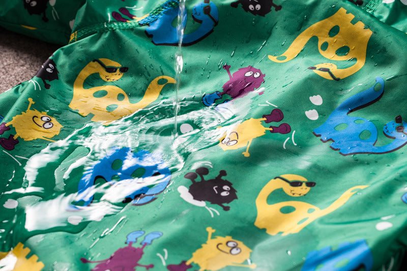 Veste pour enfants Garçons Mignon Dinosaur Windproof Et Veste imperméable Jack à capuche pour enfants