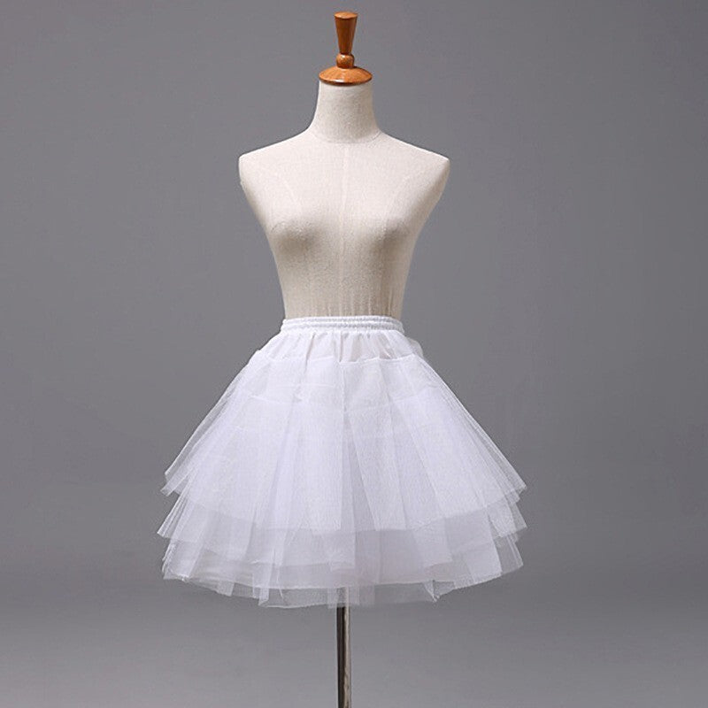 Jupe courte fille pour tenue 3-10Y Un Petticoat Blanc de taille Underskirt