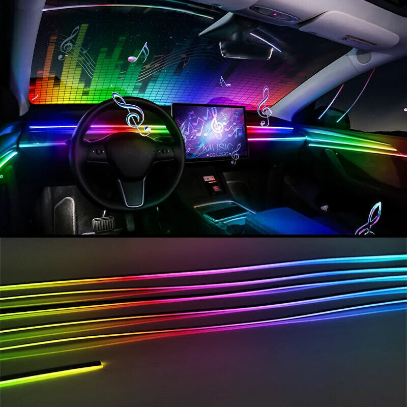 Symphony Full RGB LED voiture intérieur de lumière acrylique ambien bande de lumière contrôle APP