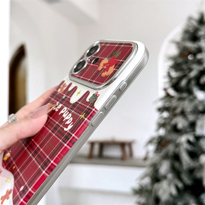 Clip haut de gamme du corps de Noël Plaid Dachshund