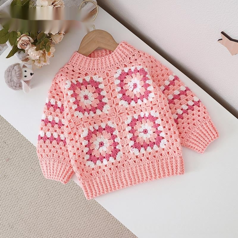 Haut mode et polyvalent pour bébé filles Tige tricotée