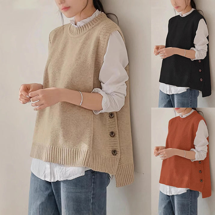 Femmes Retro Sweater Vest sans manches