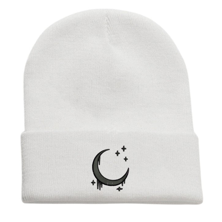 Chapeau en tricot brodé Amazon avec lune et étoiles Design AutomneHiver Chapeau en laine