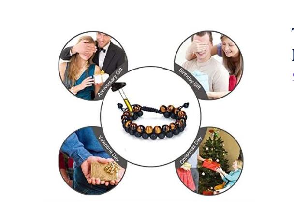 Bracelet Tiger's Eye & Lava Stone
