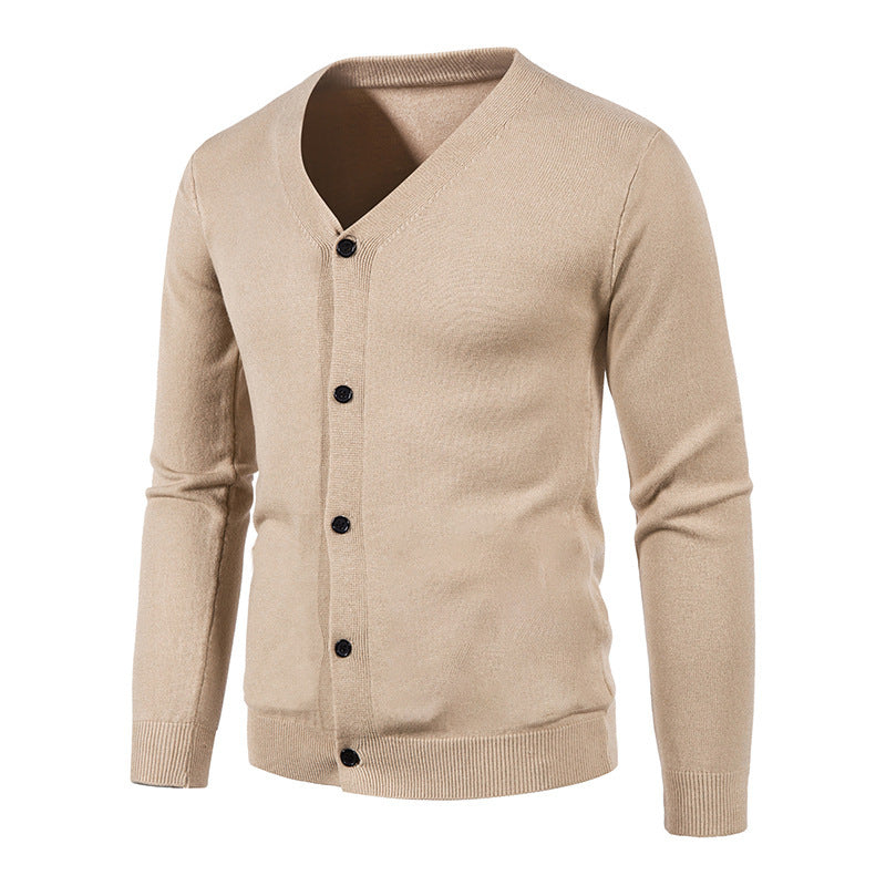 Knitwear Cardigan Knitwear Ready-Made Autum Export Wish Men's V Neck Slim Button-Down Bott