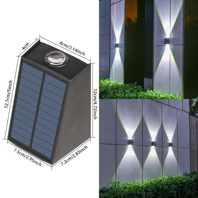 Lampe murale extérieure solaire Décoration de cour Atmosphère Lampe murale