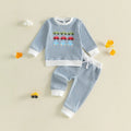 Long-sleeve Hoodie Waffle-knit Trousers Two-piece Set