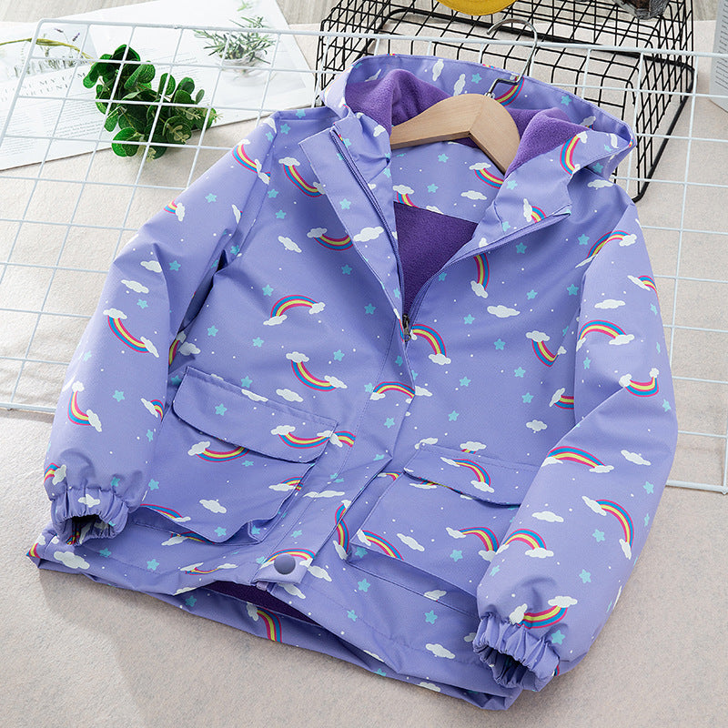 Veste imperméable à l'eau en manteau pour enfants