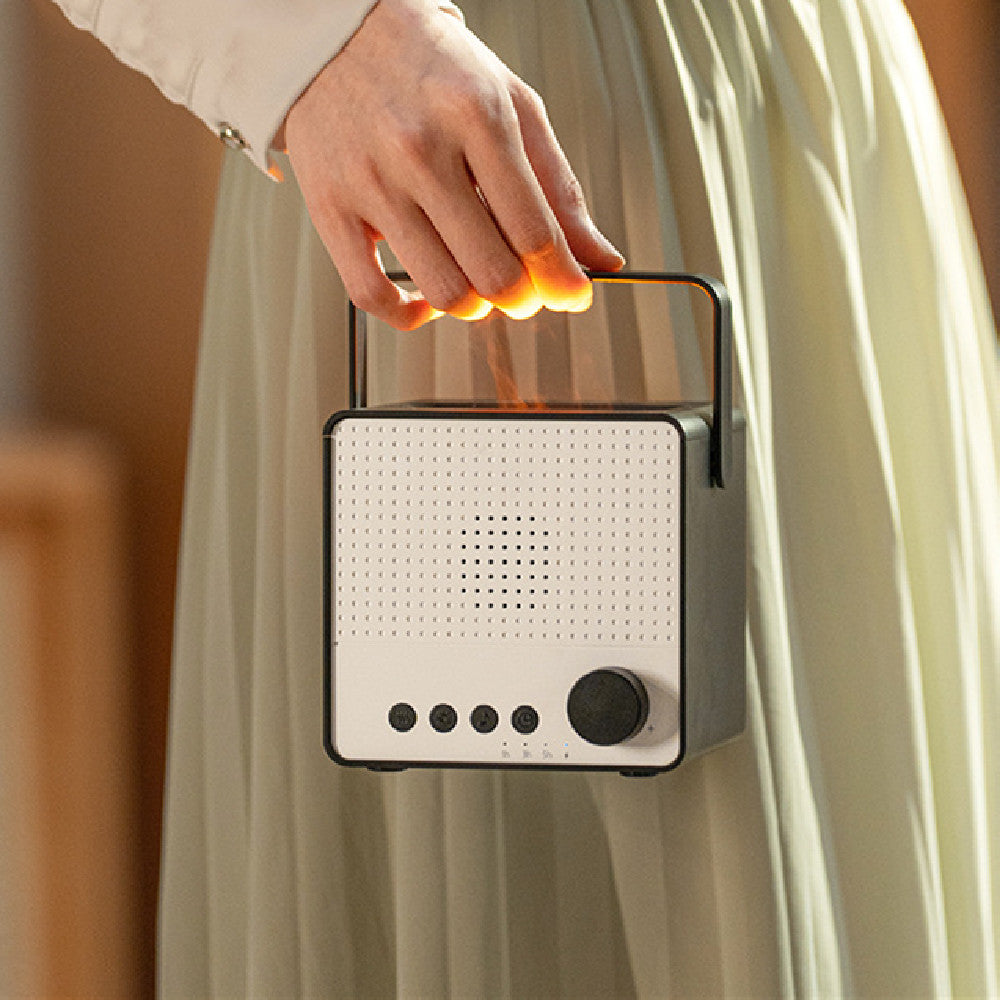 Timing Charger Décompression Flame Aroma Diffuseur Blanc Bruit Haut-parleur Bluetooth