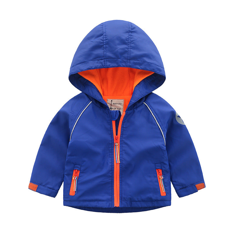 Vêtements d'automne à capuche pour garçons Veste polaire pour enfants