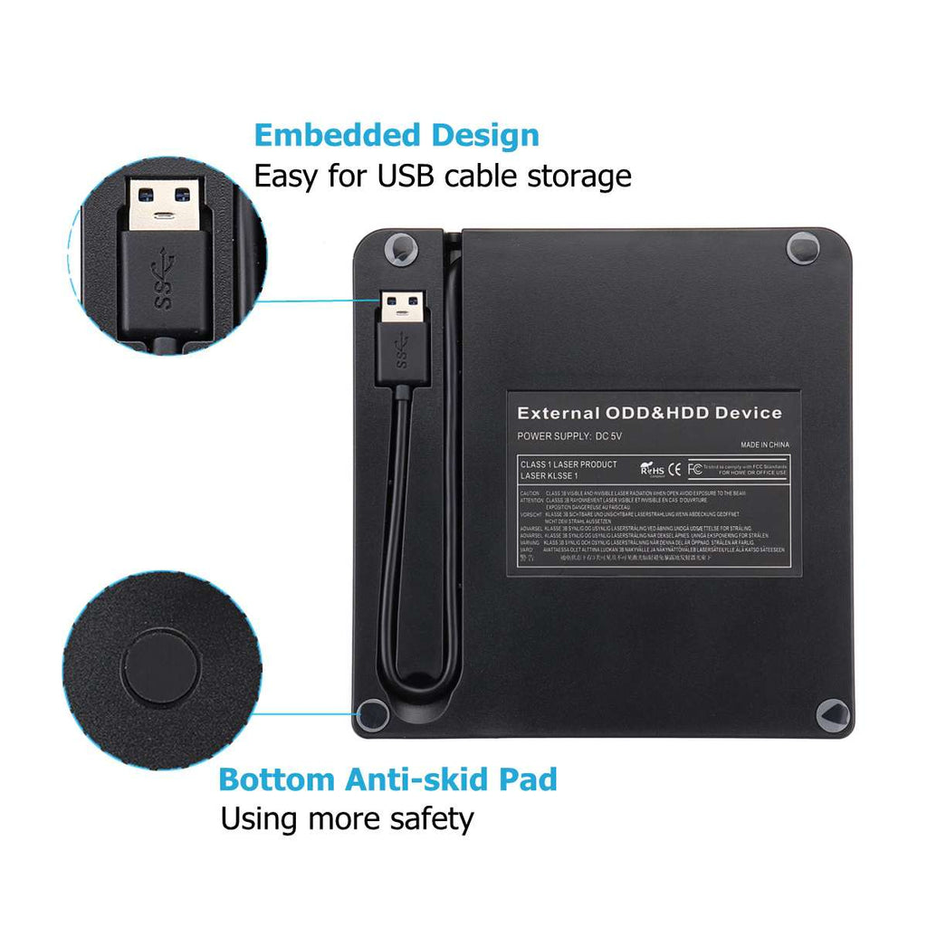 USB3.0 lecteur optique externe graveur CD DVD amovible