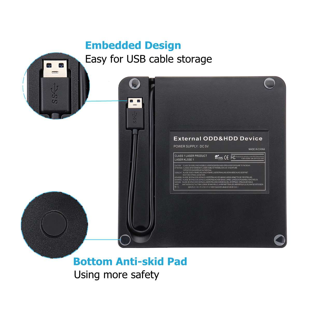USB3.0 lecteur optique externe graveur CD DVD amovible