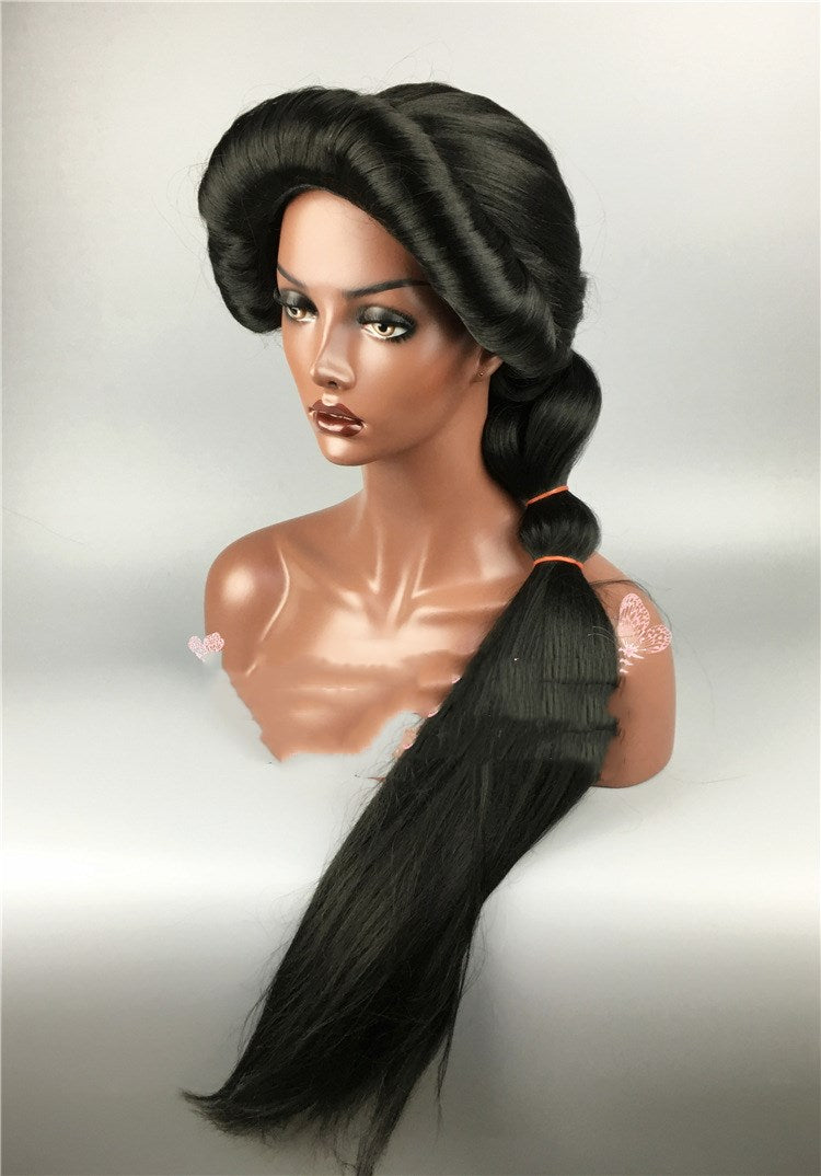 Tresse noire longue et moelleuse