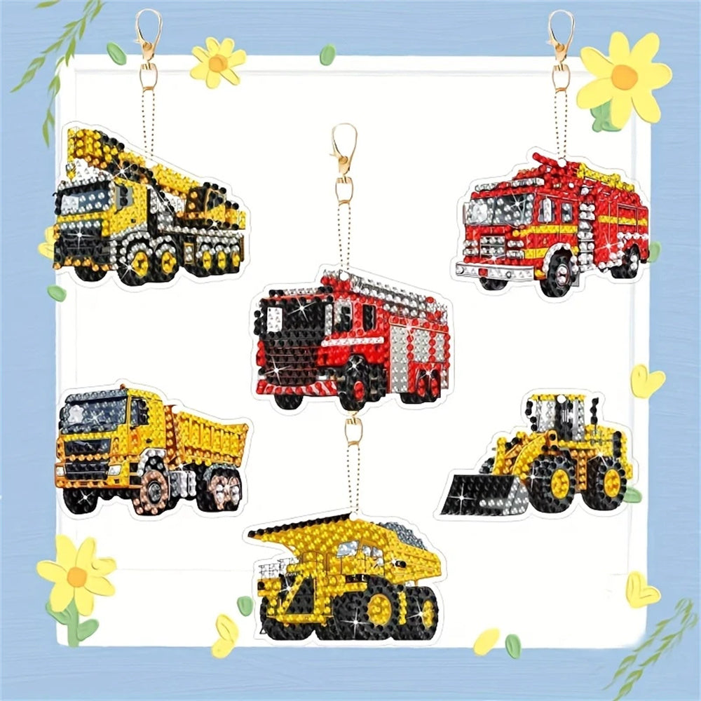 Porte-clés de peinture diamant bricolage - modèles de voiture