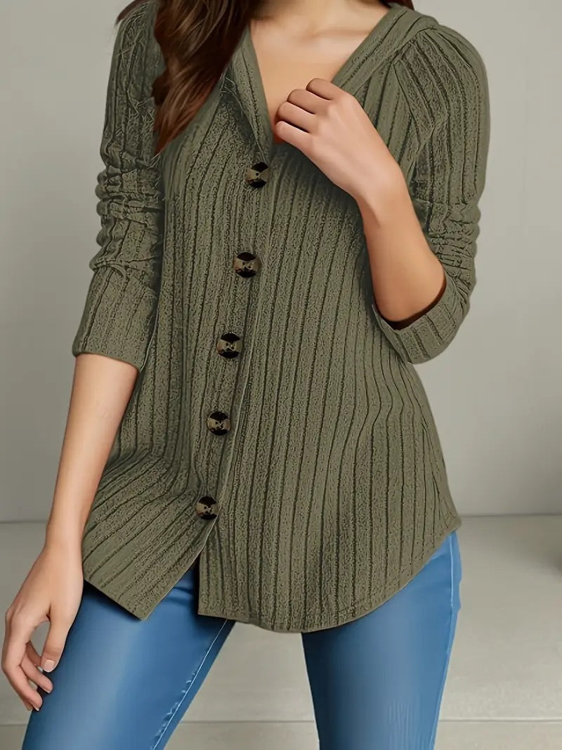 Manteau en laine à manches longues pour femmes