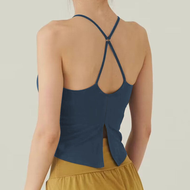 Women Fitness Workout Running Halter Top