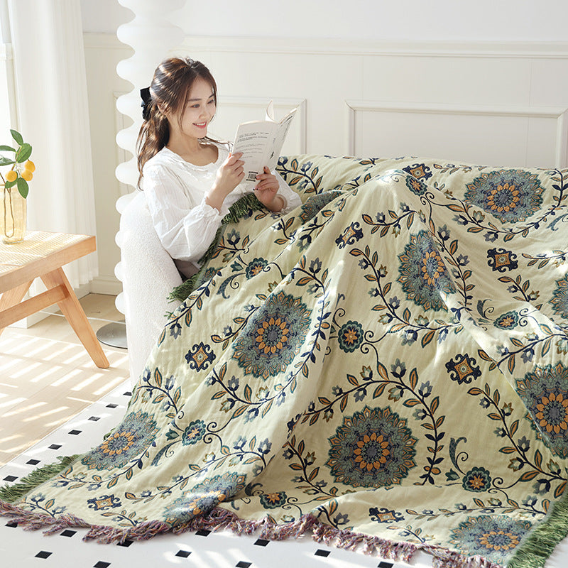 Couverture de serviette en coton pur double face disponible