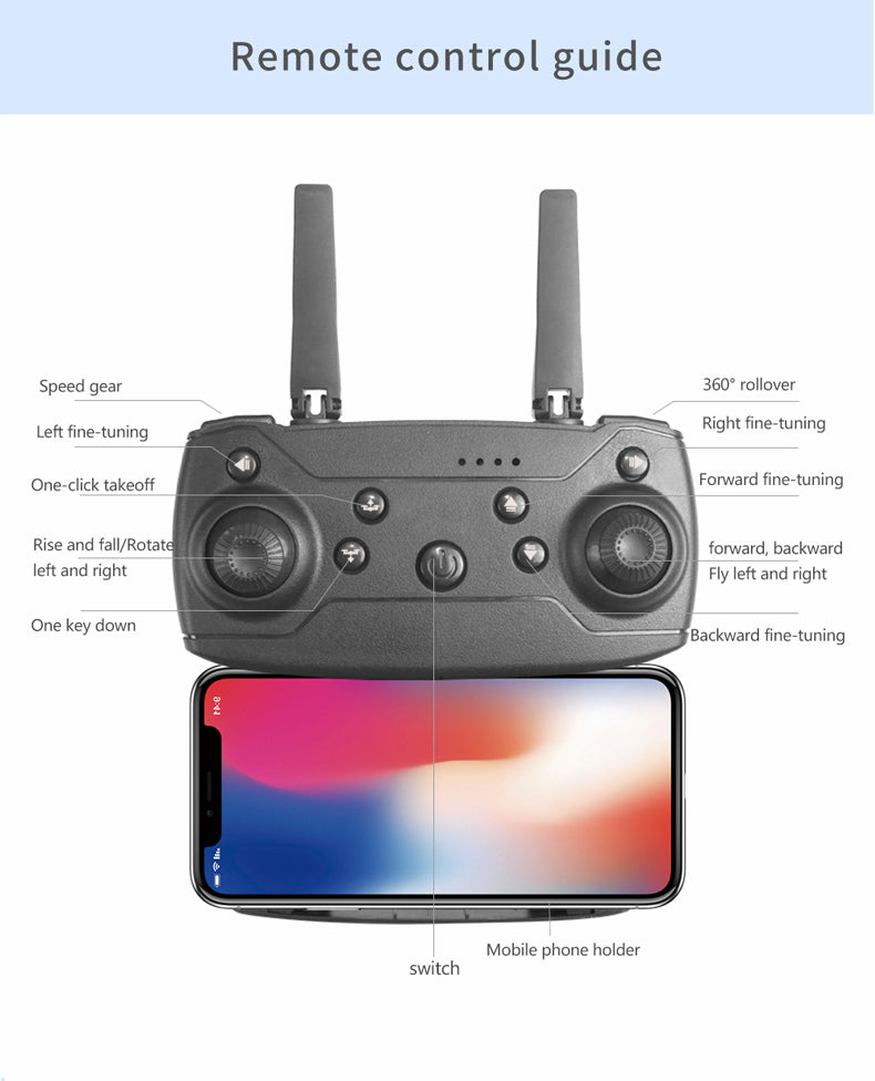 E99Pro - Caméra double - Double Batterie-noir