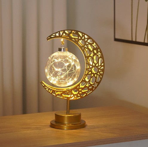 Lampe de modélisation LED Creative Personnalité Iron Moon