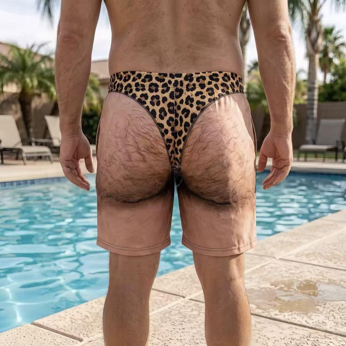 Sous-vêtements de plage pour hommes Bowknot