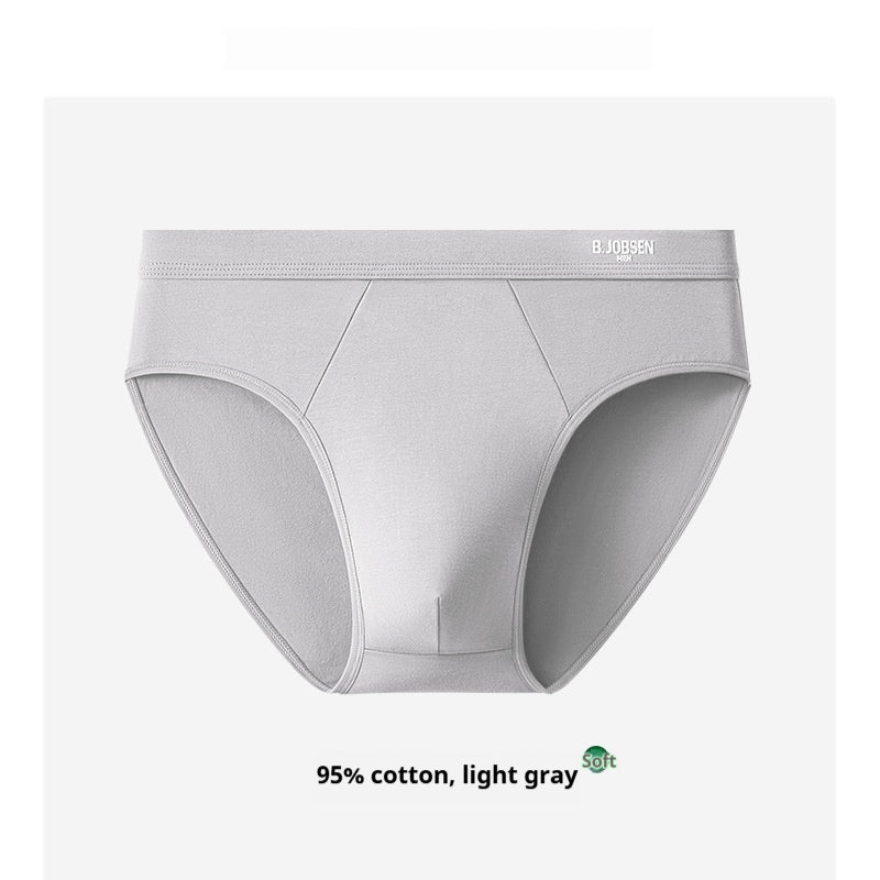 Slips en coton respirant pour hommes avec un crotch de coton antibactérien