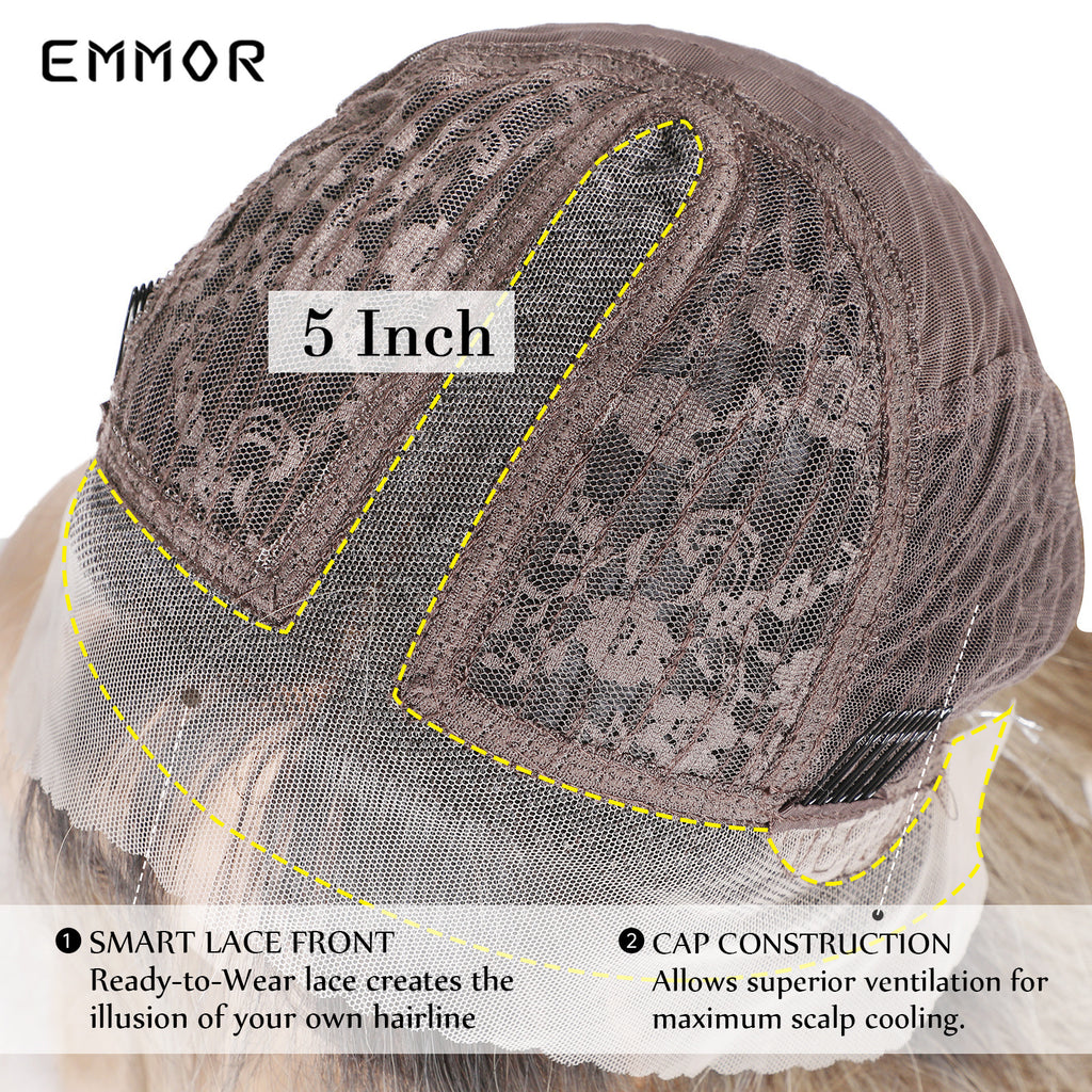 Brown Long Curly Hair Européen et American Wig