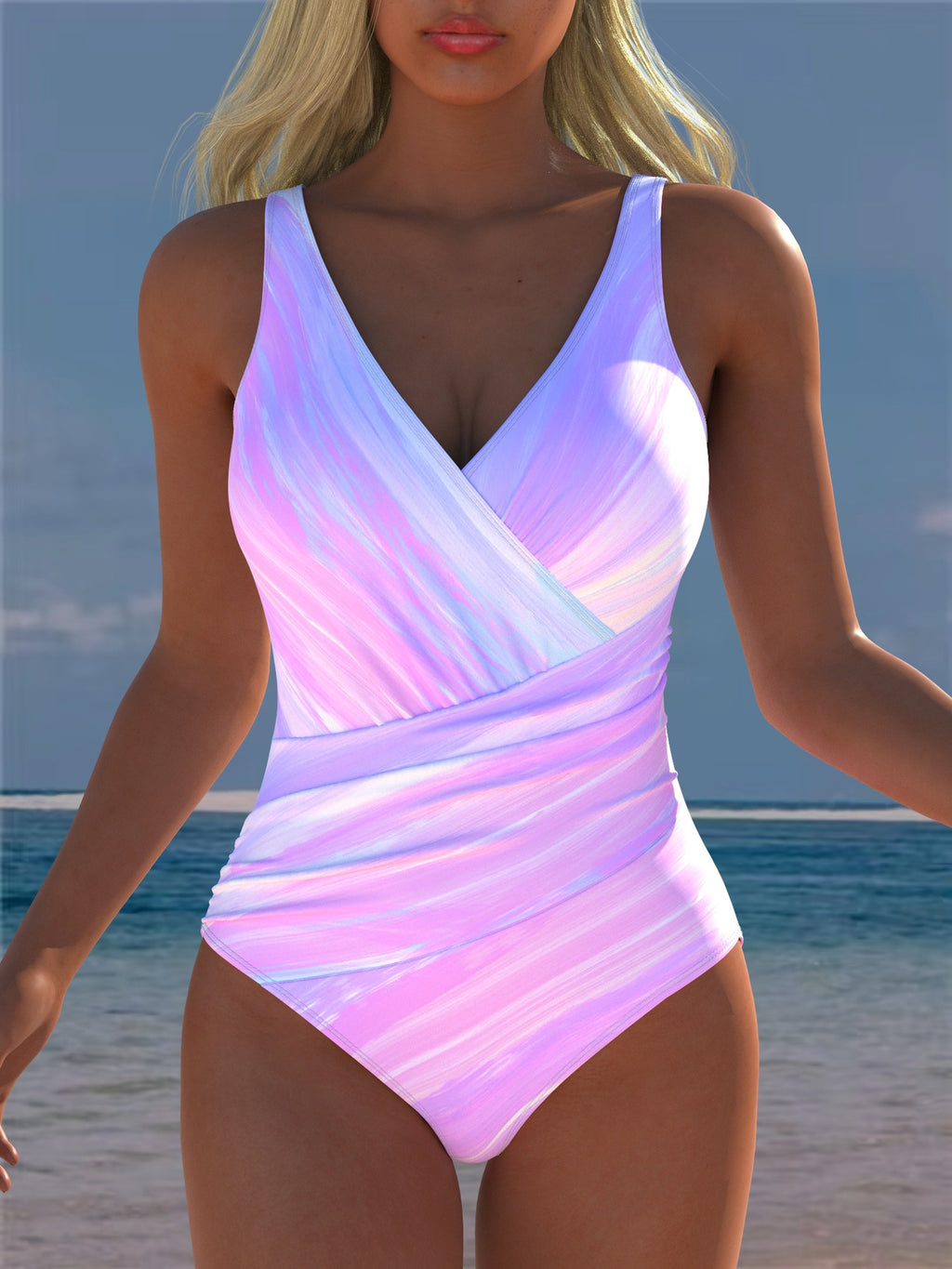 Femmes Une pièce Deep-V Sexy Strap maillot de bain