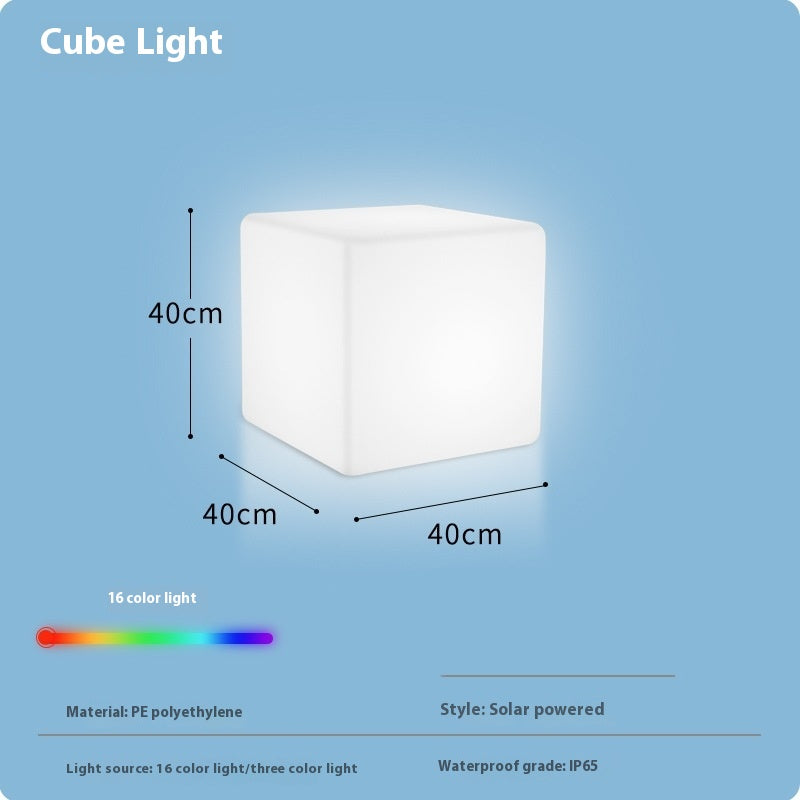 Tabouret Led Square Cube léger étanche