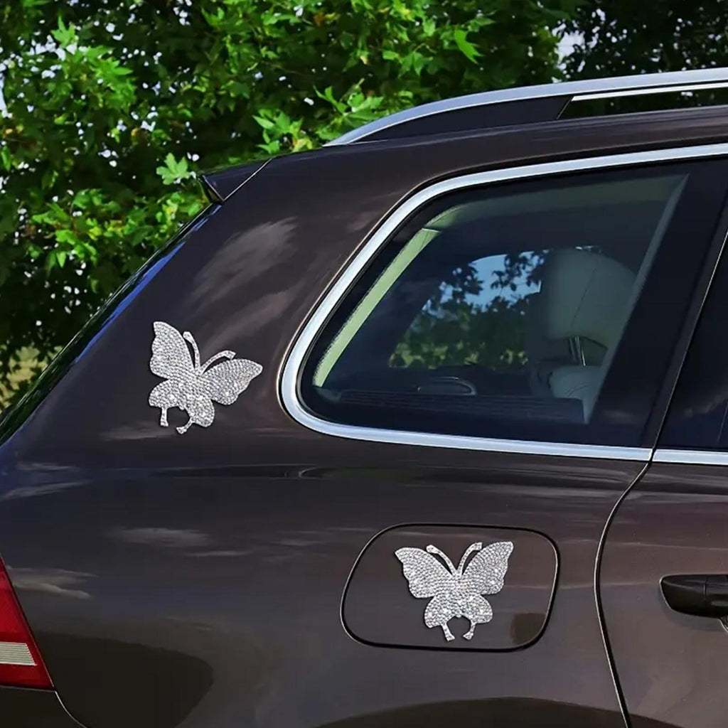 Kit d'intérieur de voiture 2 pièces avec Stickers Filet de Strass Shiny Et 1 pièce Bling Se