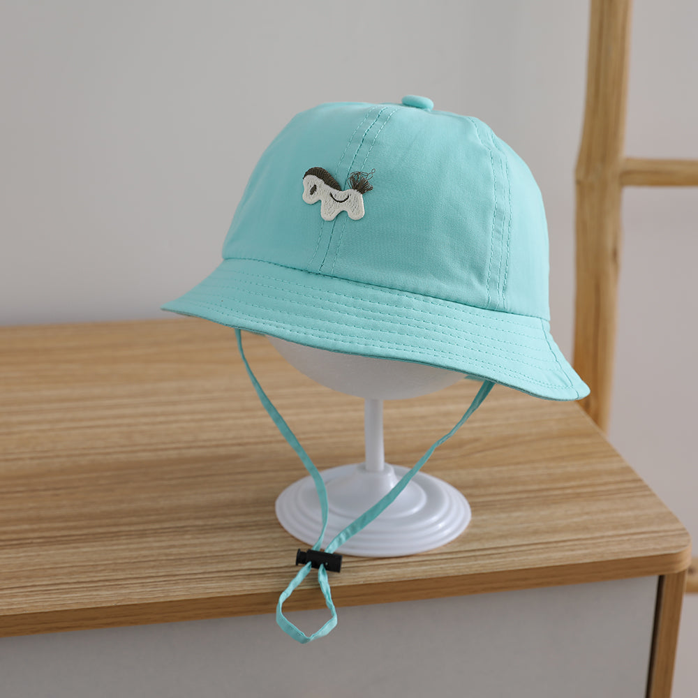 Summer Boys and Girls Cartoon Sun Hat - Mignon Petit Cheval Chapeau Pêcheur pour Enfants - Mult