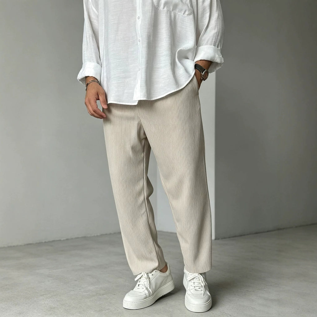Pantalons décontractés à jambe droite pour hommes