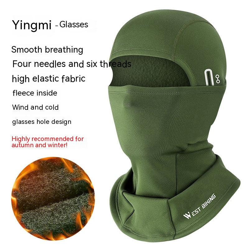 Masque de vélo à tête thermique avec trou à paupières