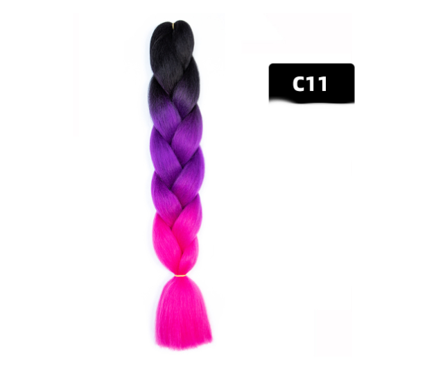 Couleur Big Braid African Chemical Fibre Gradient en soie haute température