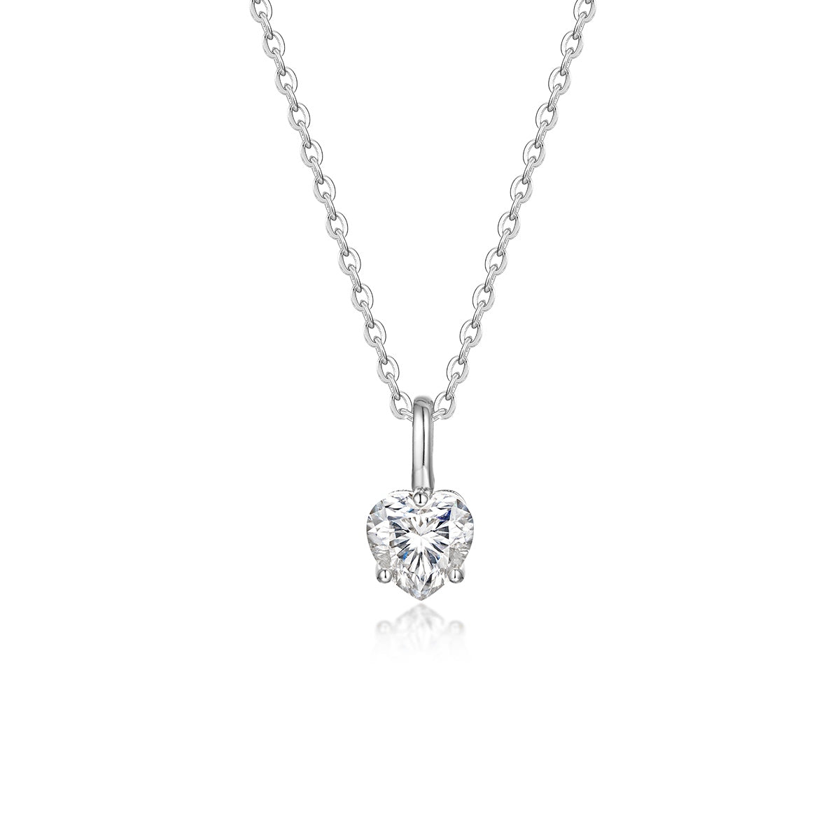 S925 Argent plaqué or 6x6mm Collier en mousse 45cm D Couleur VVS1 GRA Certifié boîte cadeau