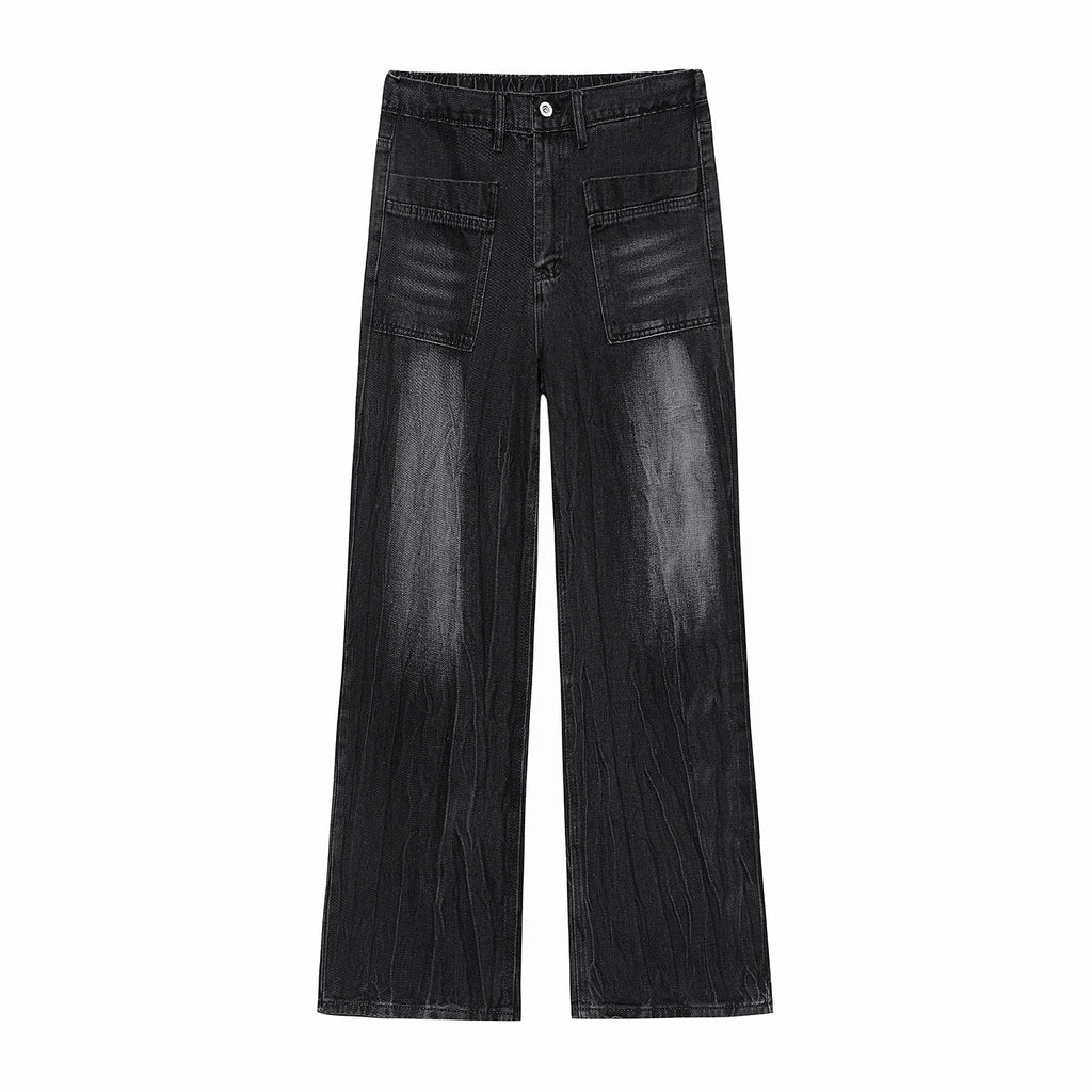 Arrivée Lightning-Stripe Droit-Leg Jeans Denim pour hommes