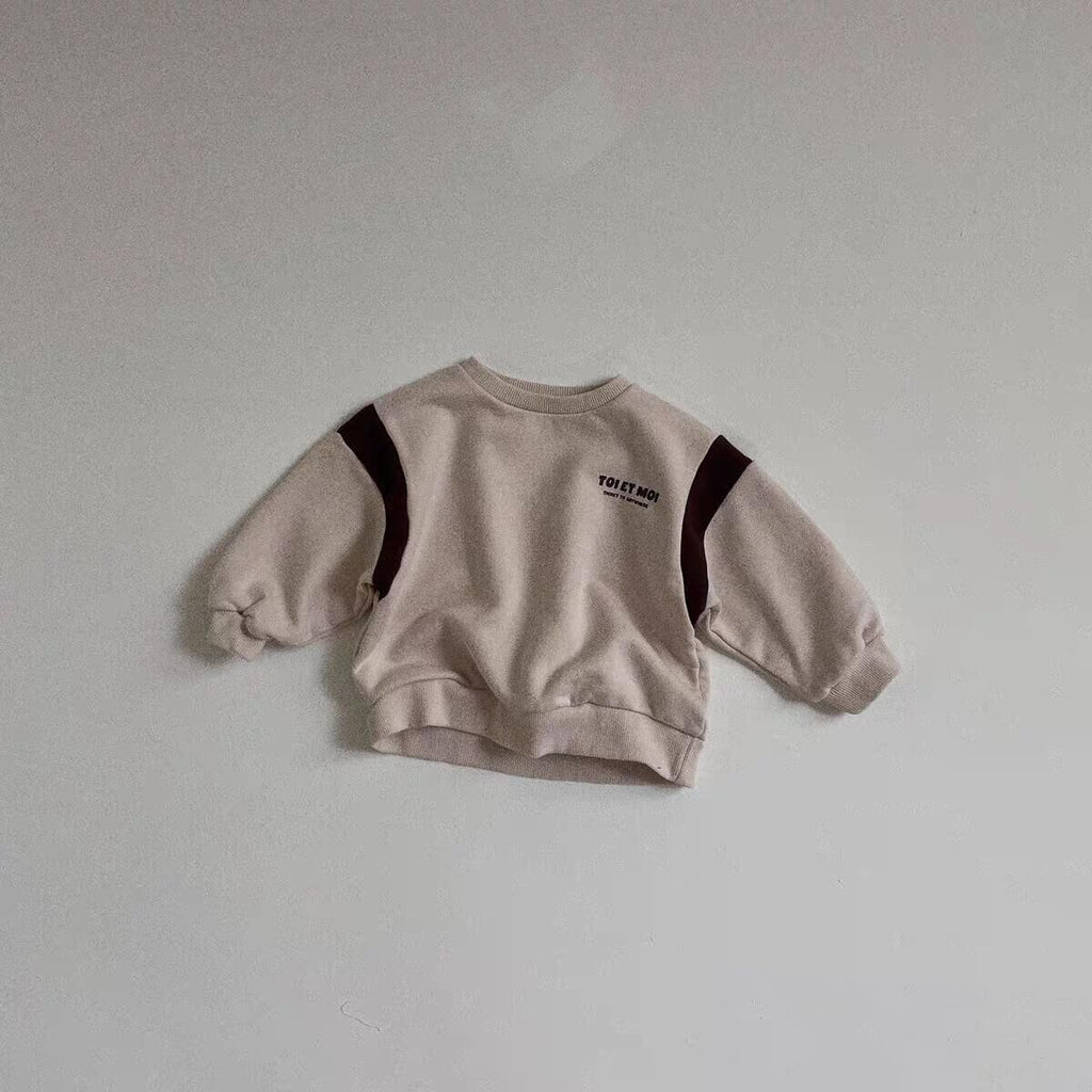 Patchwork Sweater pour bébé enfant de style coréen