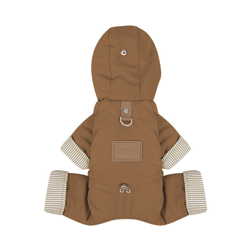 Manteau rembourré en coton pour animaux de compagnie Warm Four-legged Full-coverage with Hood