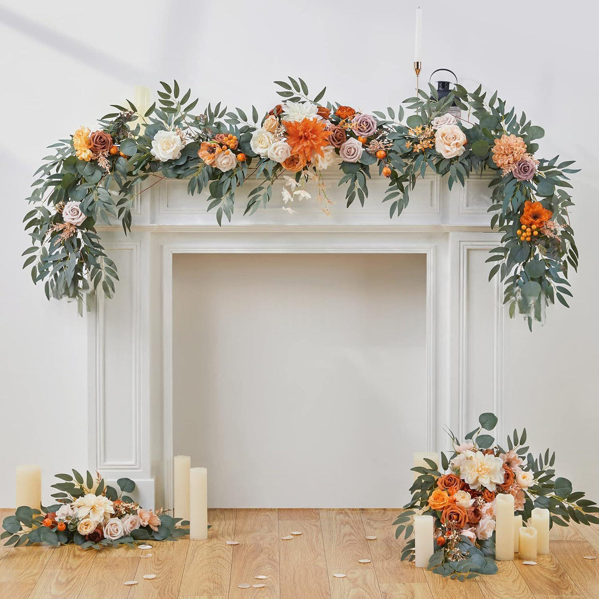 Eucalyptus Rose and Eucalyptus Flower Table and Rattan Chair Decoration