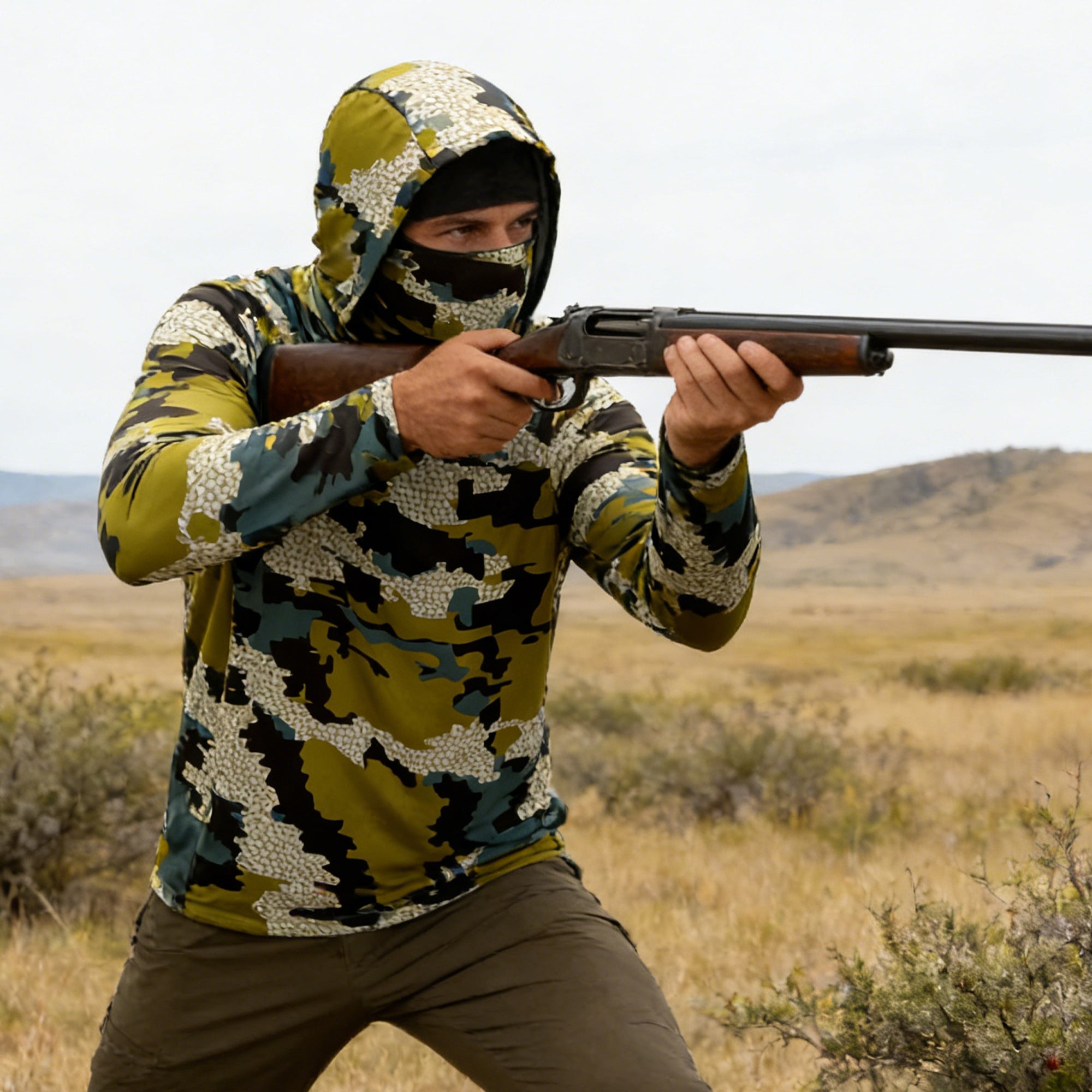 Pêche Hoodie voile chemise Surf couverture visage cou été hommes longue manches chasse Jersey