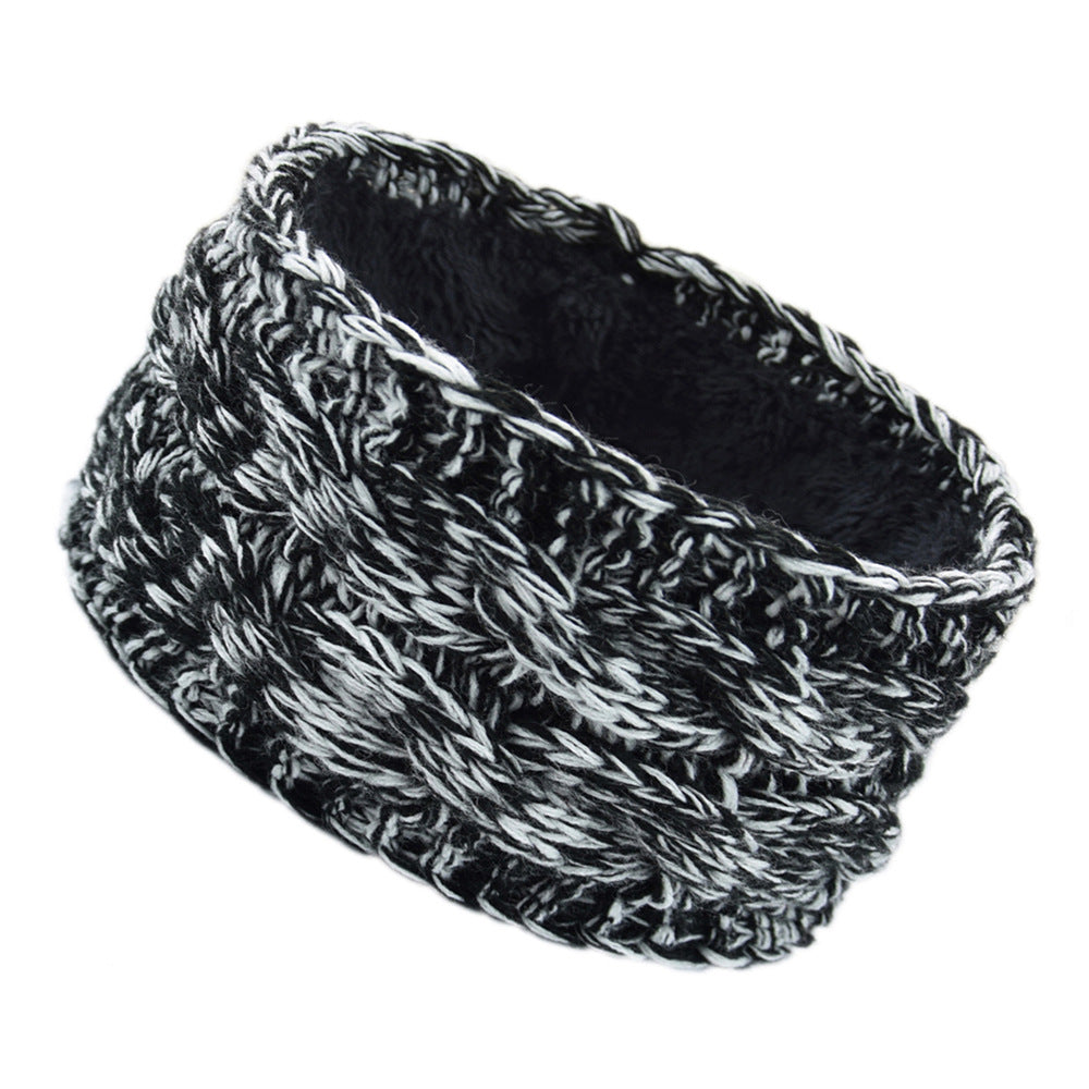 Bande de cheveux tricotées européenne et américaine plus Velvet Laine Couleur Dot Fil Bandeau Variegate
