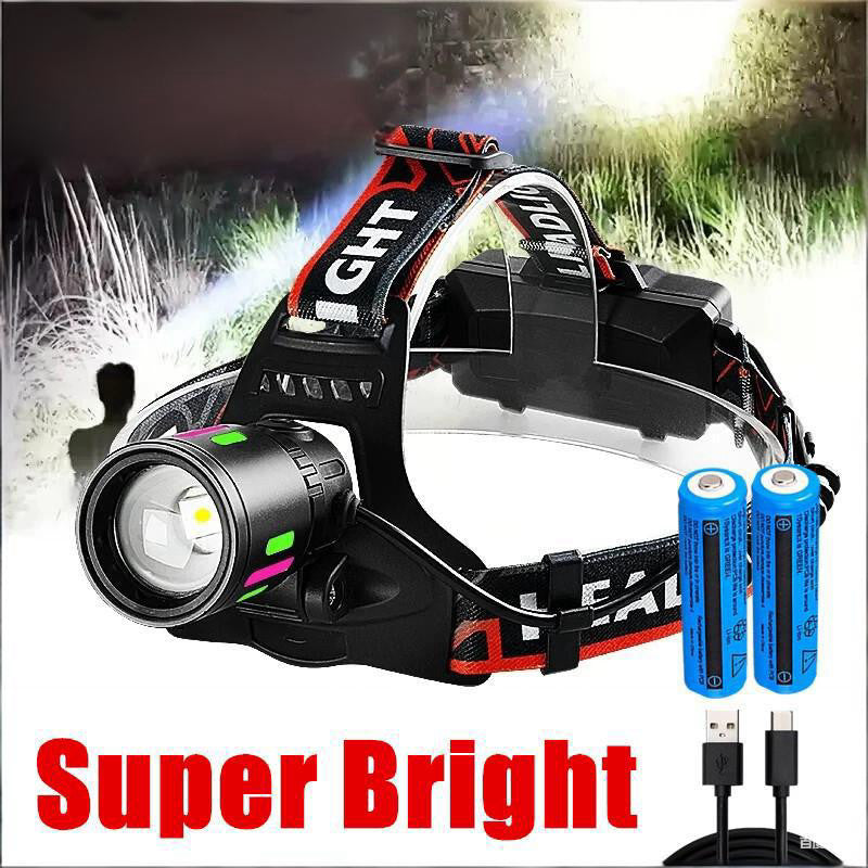 9900000LM Lampe de phare LED rechargeable phare de camping lampe de phare