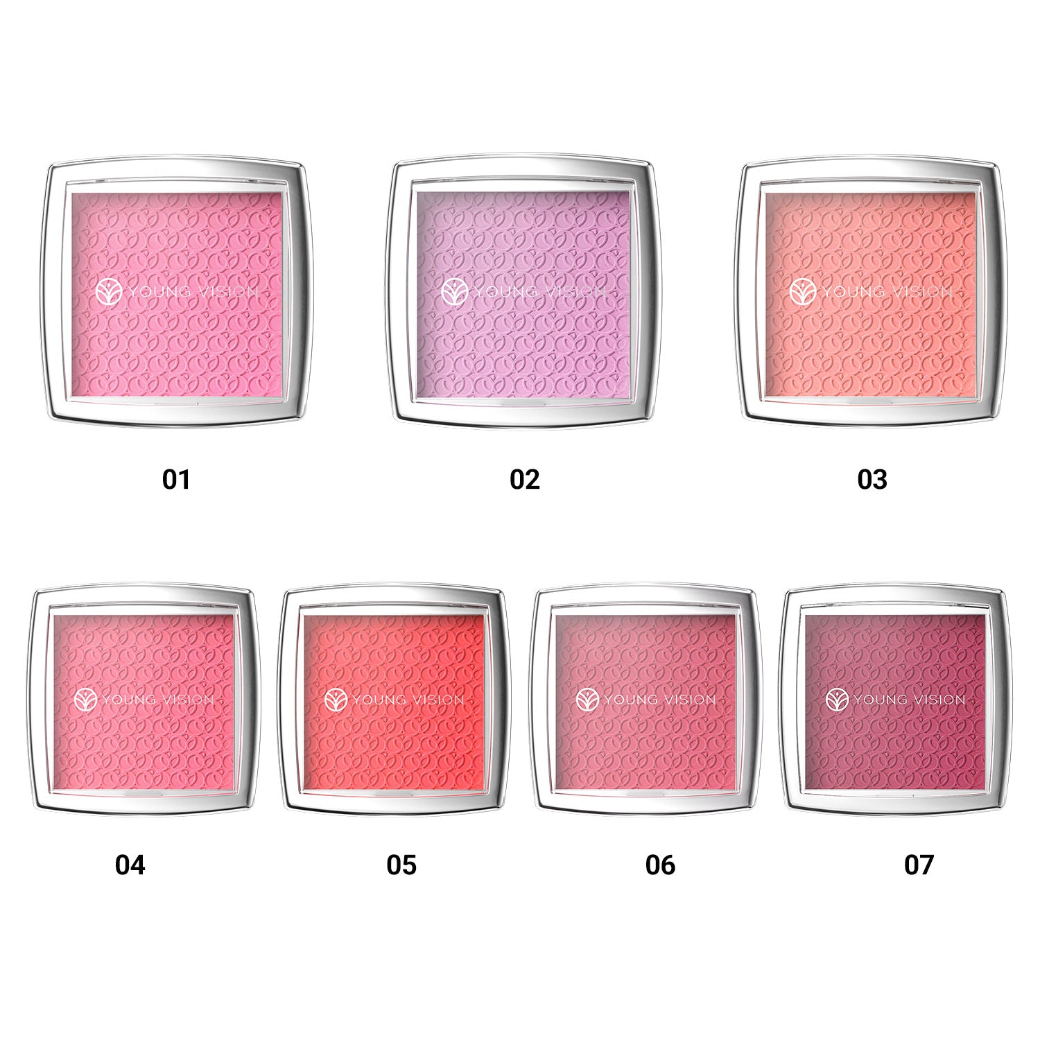 Palette de bluesh embossée 7 couleurs