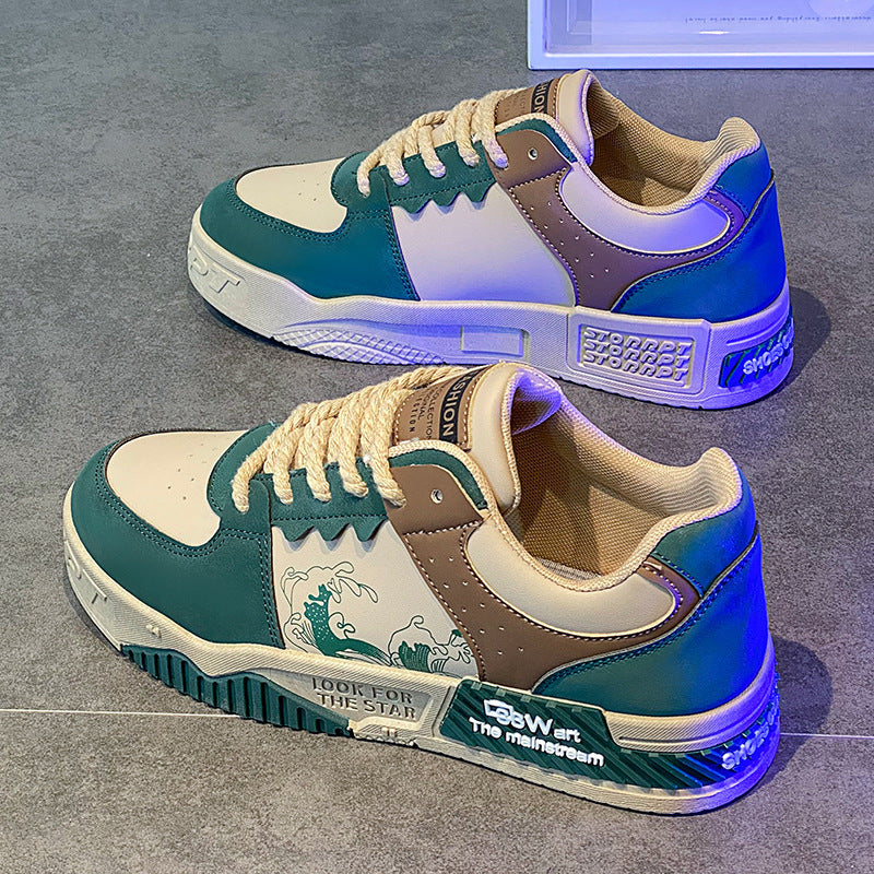 Cuir Casual Sports Fashionable Hauteur de la plate-forme Augmenter Chaussures Homme tendance jeunesse