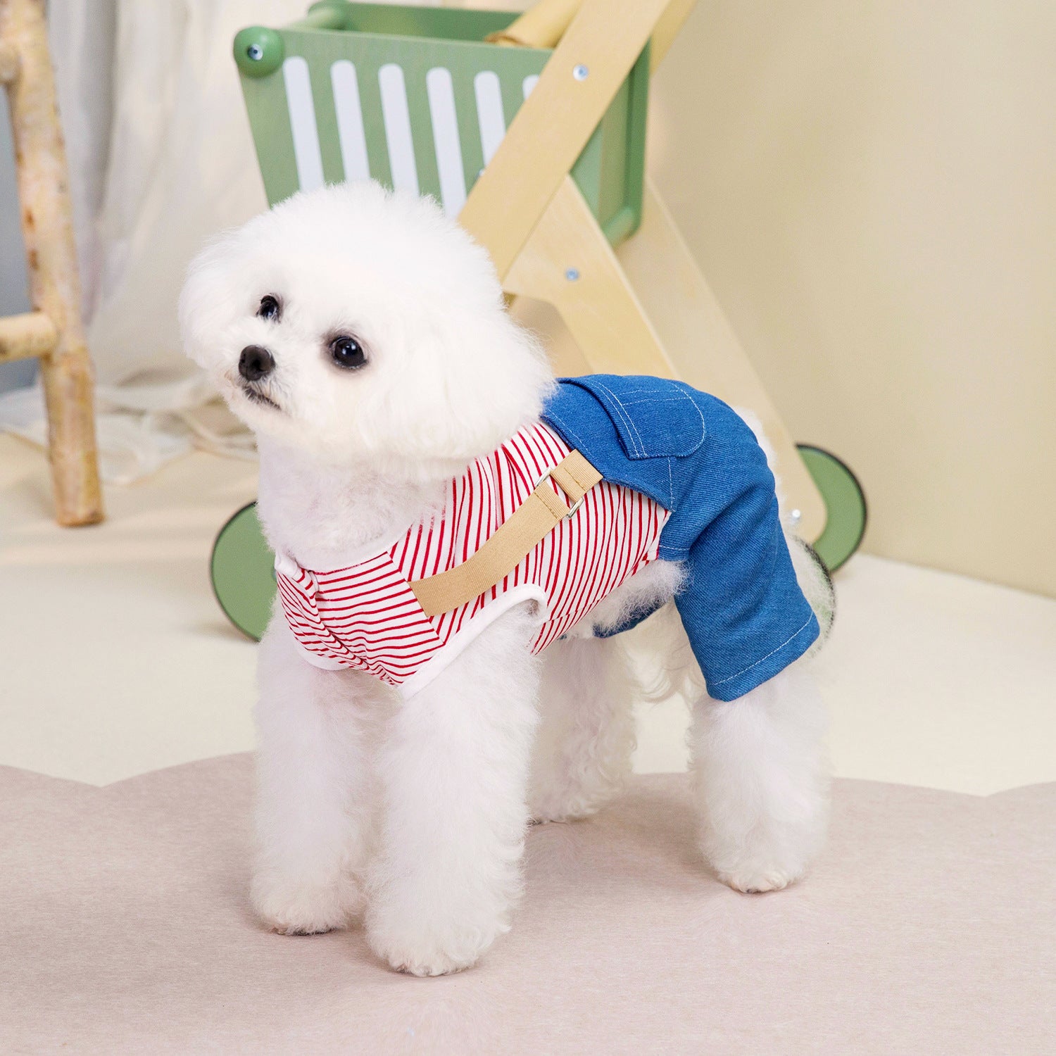 Personnalité Mode Chien Denim Four Pantalons