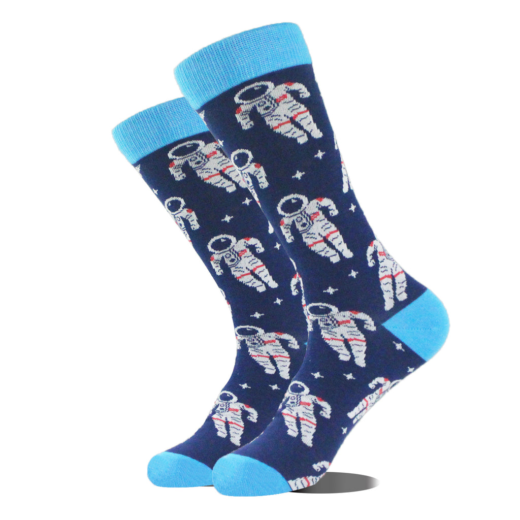 Peinture à l'huile rétro cartoon animal homme Chaussettes mi-calf