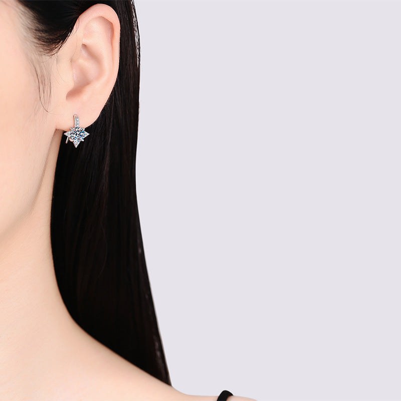 Boucles d'oreilles d'étoiles octagonales