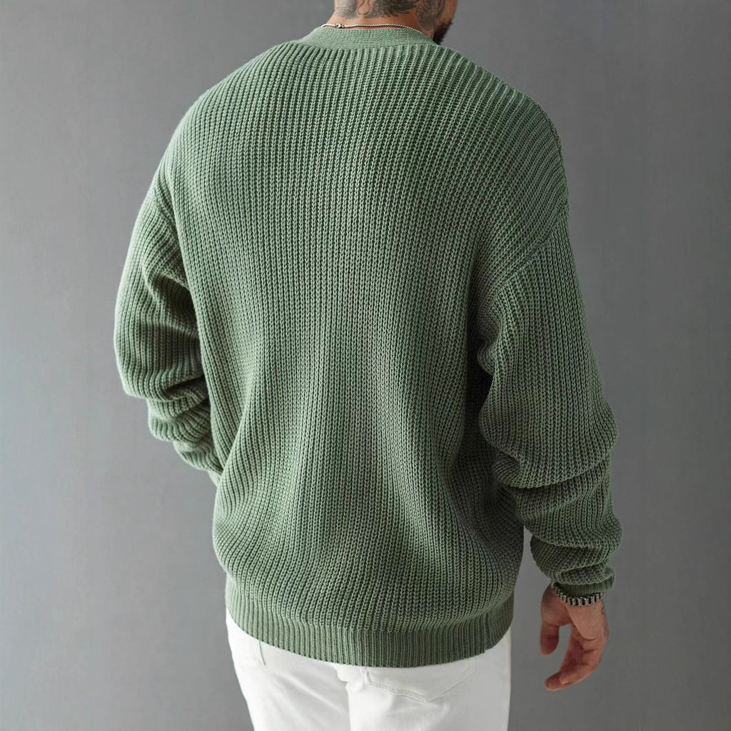 Casual Versatile Cardigan Deep V-neck Single-breasted Knit Top Innerwear and Outerwear Swe