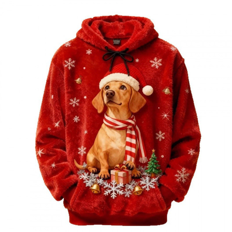 Sweatshirt à capuche à capuche de Noël imprimé numérique 3D