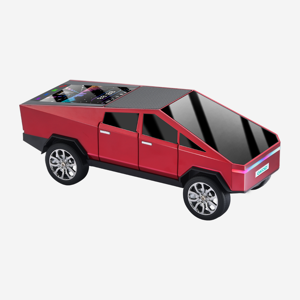 KP-828 Modèle de voiture Bluetooth haut-parleur Cyber Style avec fil d'écran couleur dynamique